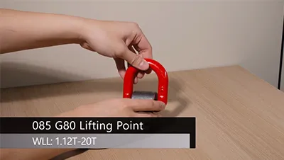 حلقة رفع شكل D بقوة حمل (1.12 إلى 20 طن)