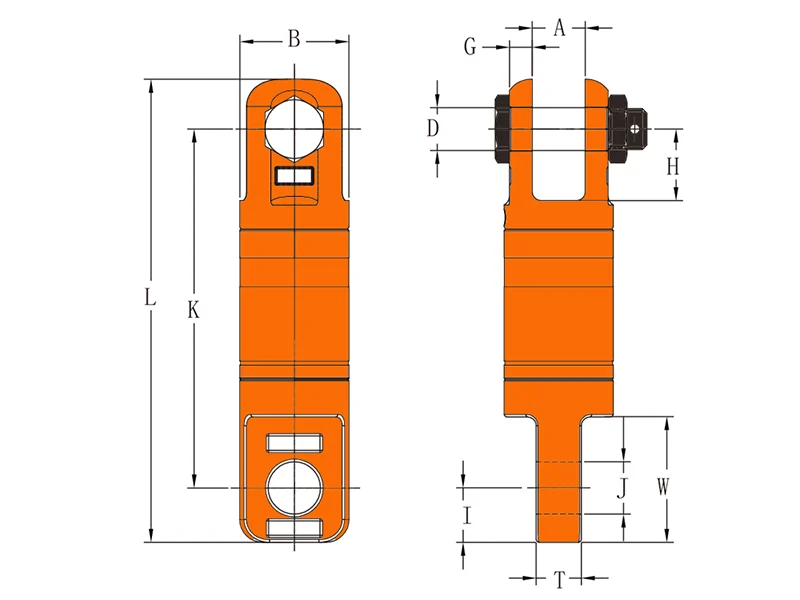 محمل دوار (مرساة دوارة، وصلة متراوحة) مع عروة ومشبك لأعمال الرفع والتثبيت